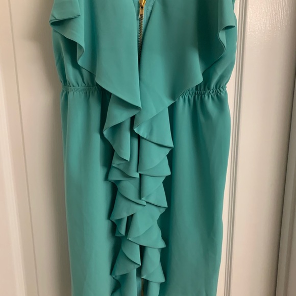 Turquoise Zip up Dress - Picture 3 of 5